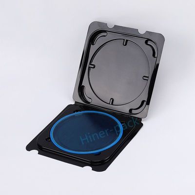 comprare Clamshell Silicon Wafer Box trasparente nero con anello a anello conforme ROHS online manufacture