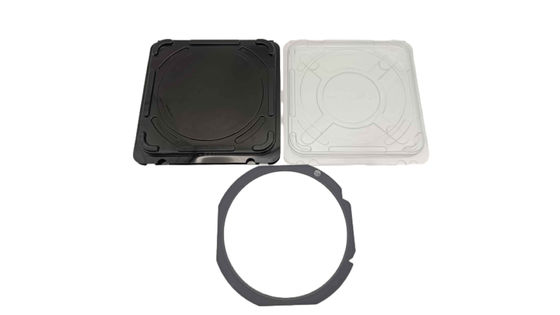 comprare Spedizionieri di wafer a quadrato nero a scatola di coccodrillo con telaio singolo flessibile adatti per lo stoccaggio e il trasporto di wafer online manufacture