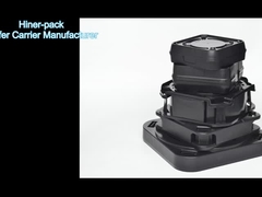 Contenitori per wafer portatori orizzontali da 200 mm Box Conductivo Materiale PP nero